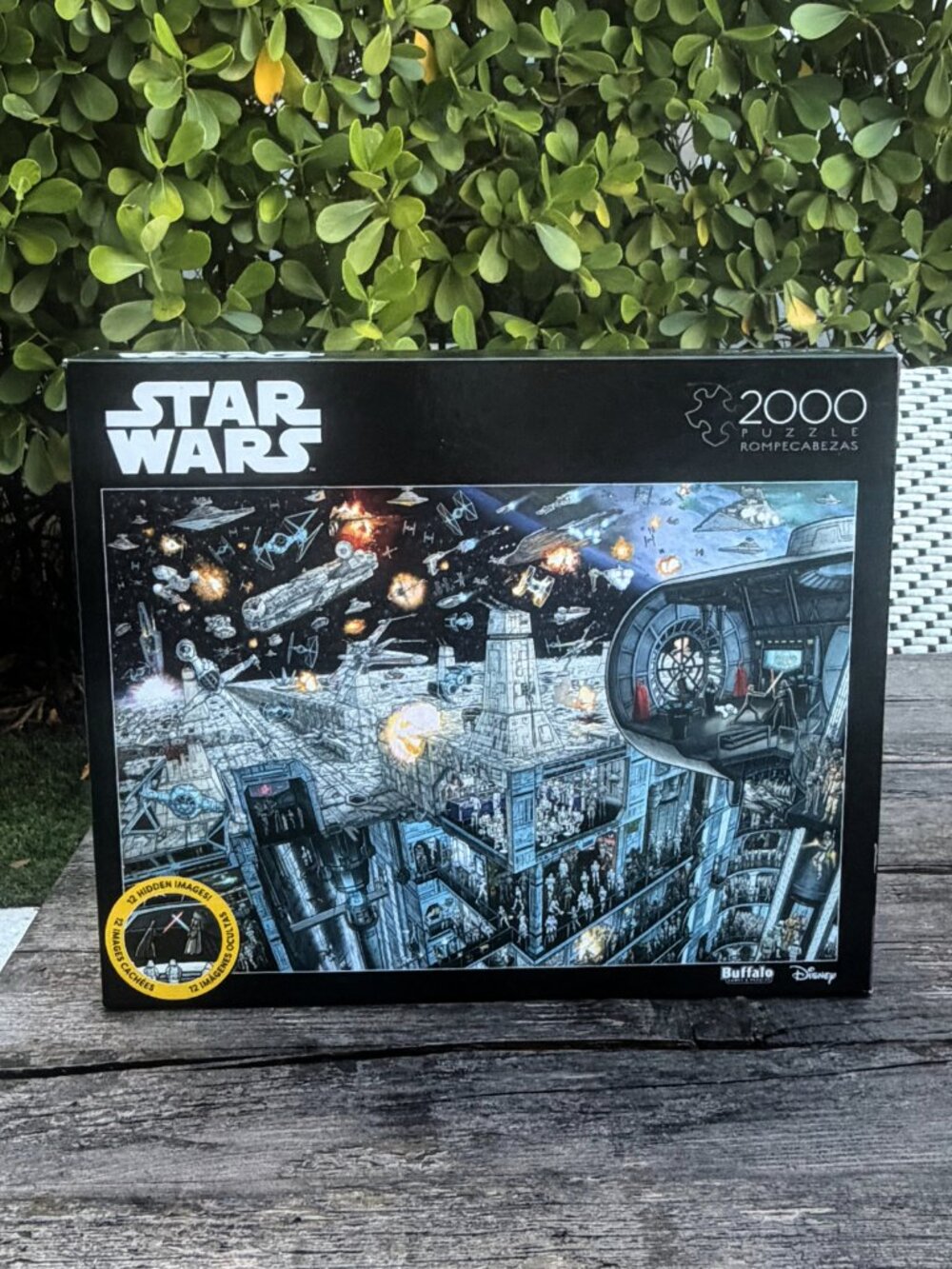 Star Wars 2000 Piece Jigsaw Puzzle Death Star Hidden Images Buffalo Games Disney